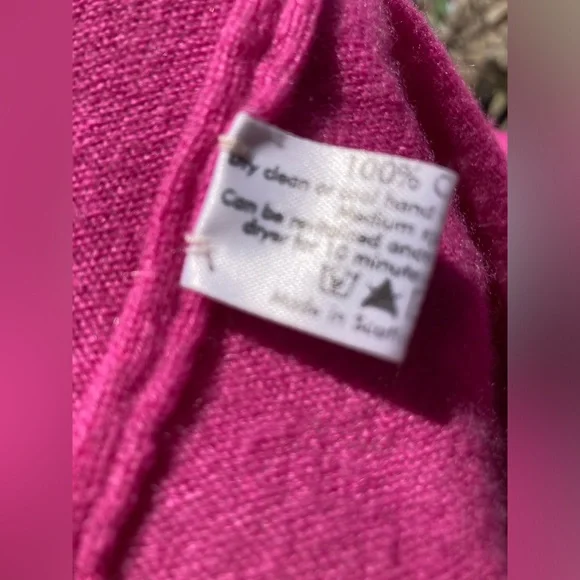Eskandar 2X 3X 100% Cashmere lipstick pink kimono cardigan sweater - Picture 4 of 6